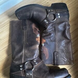 Harley-Davidson Dark Brown Leather Riding Boots